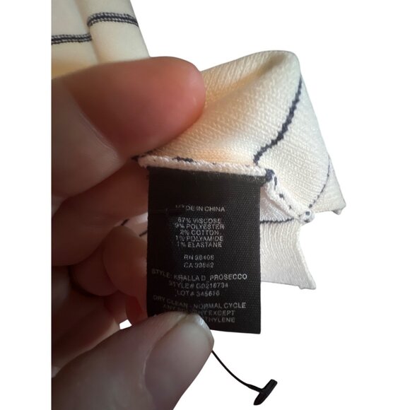 Striped Theory Sleeveless Knit Top M White & Black - Picture 5 of 5